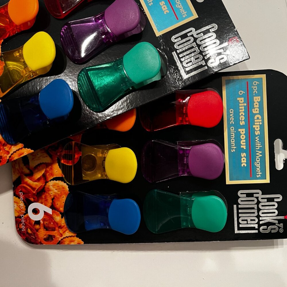 Multi-Colored Chip Clips (2 Packs / 6 Clips Each) (new) - Picture 6 of 9